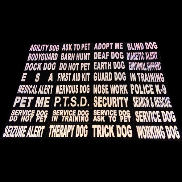 Ask To Pet Vest Patches Removable Service Dog Patch With Reflective Printed Letters For Support Dog Vest Harness Collar Or Leash (Ask To Pet), White