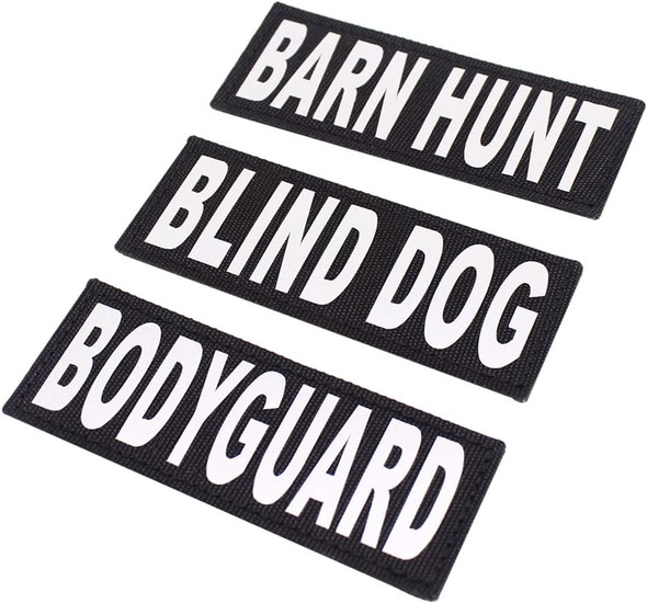 Do Not Pet Vest Patches Removable Service Dog Patch With Reflective Printed Letters For Support Dog Vest Harness Collar Or Leash (Do Not Pet), White