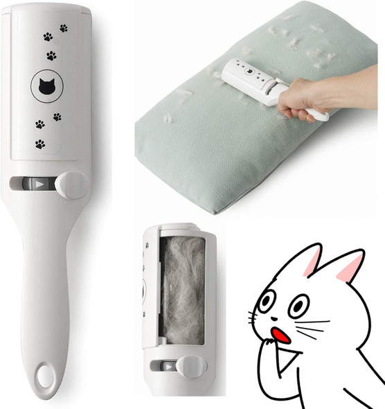Necoichi Purrfection Neat & Easy Cat Hair Pet Hair Remover, Textured Microfibers Trap Fur & Lint Fast, Made In Japan