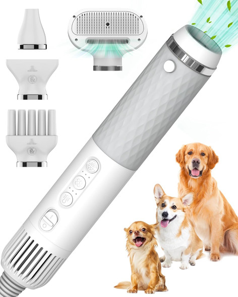 Dog Dryer Low Noise Dog Blow Dryer For Pet Grooming Dog Hair Dryer Blower For Deshedding Handhold Portable Cat Dryer High Velocity Dog Dryer With Intelligent Temperature Control,3 Fan Speeds