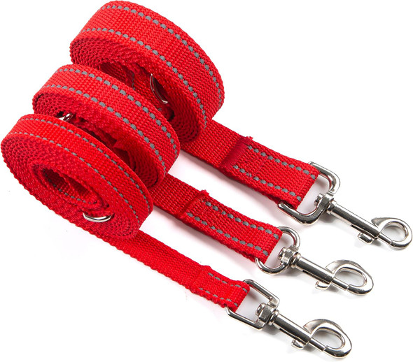6Ft Reflective Dog Leash For Large&Medium And Small Dogs, Strong And Durable Nylon Leashes For Walking And Training, Heavy Duty 6 Foot Dog Leash With D Ring For Puppy (Red, 5/8 Inch X 6Ft)