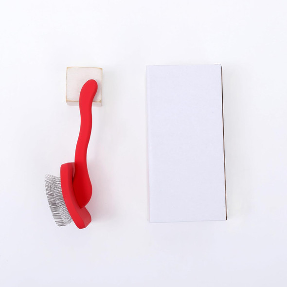 Professional Dog Slicker Brush - Fluff And Detangle Red