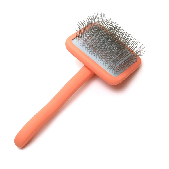 Dog Slicker Brush For Grooming Poodle Brush For Shedding Medium & Long Haired Dogs Brush - Poodle And Goldendoodle Long Pin Pet Hair Brush For Doodle Dogs (Large)