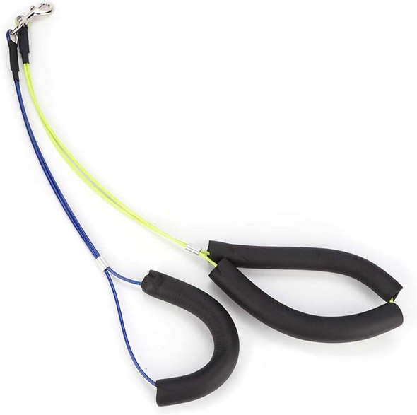 Oumefar Adjustable Pet Grooming Leash No-Sit Haunch Holder Restraint Wash Choker Dogs Cats Grooming Table Arm(Yellow+Blue)