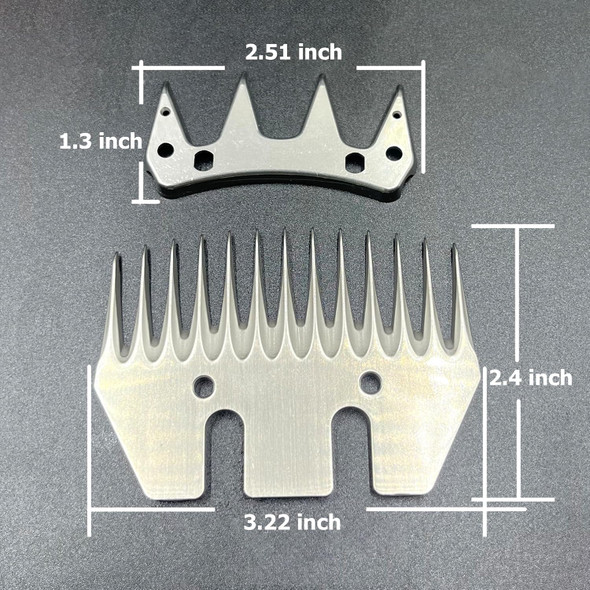 Sheep Shears Wool Clippers Universal Replacement Blades, Shearing Comb And Cutter Blade Set, Stainless Steel Straight 13-Teeth Detachable Trimmer Shears For Grooming Goats, Lambs, Llamas, Alpacas