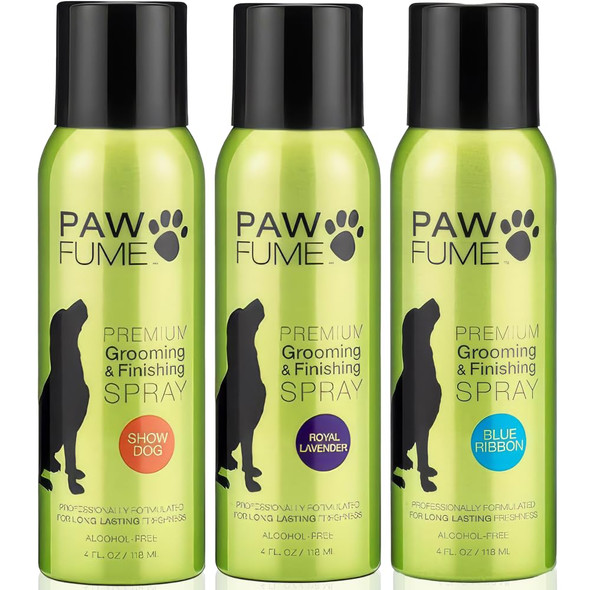 Pawfume Premium Grooming Dog Spray (Show Dog) + Premium Grooming Dog Spray (Blue Ribbon) + Premium Grooming Dog Spray (Lavender)