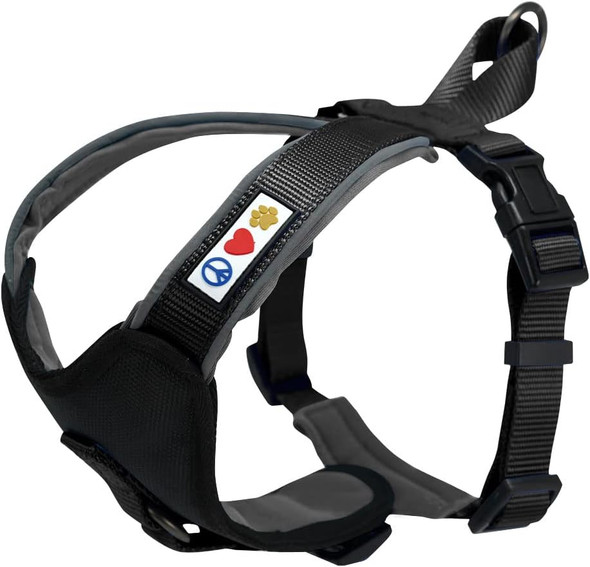 Pawtitas Reflective Dog Harness Padded Dog Harness Provides Comfort Control For A Walk Or Running Great Pet Accessories Dog Vest Xxs Extra Extra Small Black Dog Harness