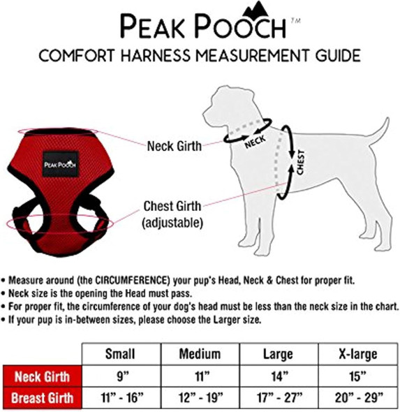 Step In- Dog Harness For Small Dogs No-Pull - Step Instep In Dog Harness - Padded Mesh Fabric Dog Vest - Adjustable Belly Belt & Quick-Snap Clip - Red - 15 In - Extra Large Dog Harness