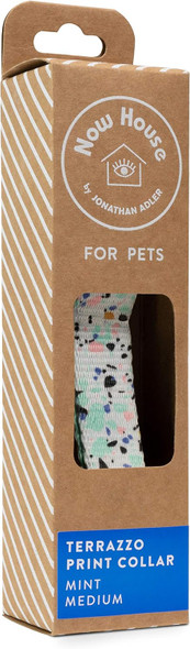 Now House For Pets By Jonathan Adler Mint Terrazzo Collar, Medium Stylish And Fashionable Way To Keep Your Dog Looking Great Cute And Adorable Dog Accessories For Pets