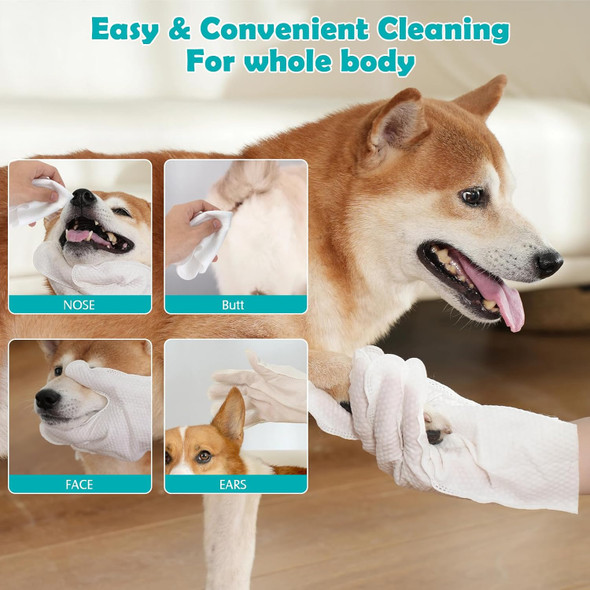Pethous Pet Glove Wipes For Dogs & Cats, Cleaning & Deodorizing-Grooming Gloves Pet Bathing Wipes,Pet Care-Rinse , Hypoallergenic, Nourish Fur Glove Wipes For Daily Care And Traveling -6 Pcs Pethous Pet Glove Wipes For Dogs & Cats, Cleaning & Deodorizing-Grooming Gloves Pet Bathing Wipes,Pet Care-Rinse , Hypoallergenic, Nourish Fur Glove Wipes For Daily Care And Traveling -6 Pcs