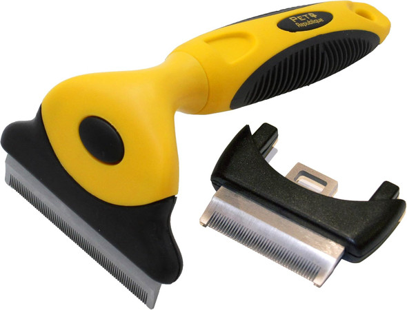Dog Deshedding Tool - For Dogs, Cats, Rabbits, Any Furry Pets – Reduce Shedding – With 1.8 Inches Small And 3 Inches Large Replaceable Blades