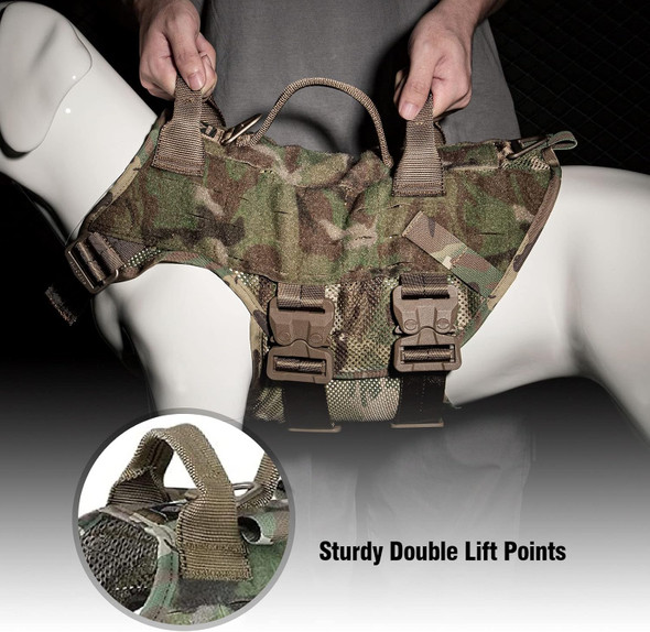 Petac Gear Tactical Dog Harness No Pull For Large Working Dogs Military Dogs Vest Police Service Training Dogs Molle Harnesses With Handle … …
