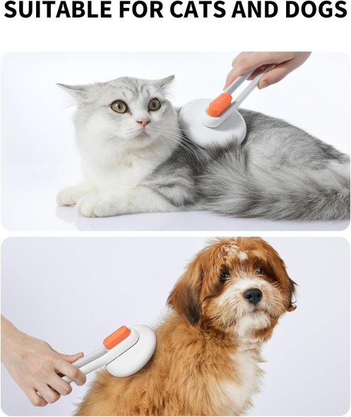 Petkit Cat Dog Brush For Shedding, Pet Grooming Brush For Long Or Short Hair Cats Dogs, Cat Grooming Brush Comb For Kitten Rabbit Removes Loose Fur Massage