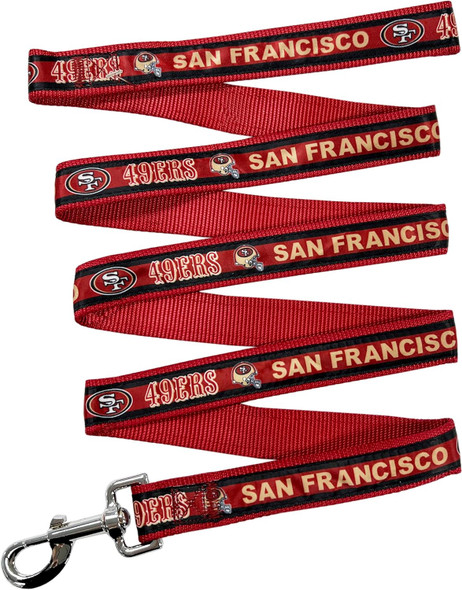 Nfl Pet Leash San Francisco 49Ers Dog Leash, Medium Football Team Leash For Dogs & Cats. A Shiny & Colorful Cat Leash & Dog Leash Licensed By The Nfl