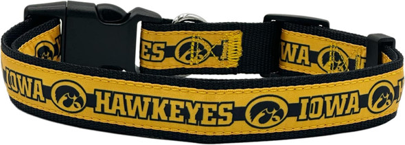 & Improved Ncaa Pet Collar Iowa Hawkeyes Dog Collar, Size Large College Team Collar For Dogs & Cats. A Shiny & Colorful Dog & Cat Collar Licensed By The Ncaa