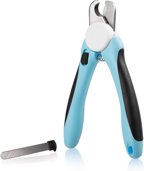 Pets First Dog Nail Clipper & Trimmer Premium Quality Pet Nail Paws Clippers & Trimming Tool With Safety Guard. Avoid Over-Cutting Nails + Nail File. Sturdy Non Slip Ergonomic Handles. Sharp Blade