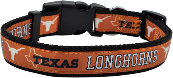 & Improved Ncaa Pet Collar Texas Longhorns Dog Collar, Size Smallcollege Team Collar For Dogs & Cats. A Shiny & Colorful Dog & Cat Collar Licensed By The Ncaa