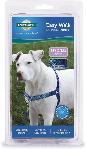 Petsafe Bling Easy Walk Harness, Medium/Large, Blue