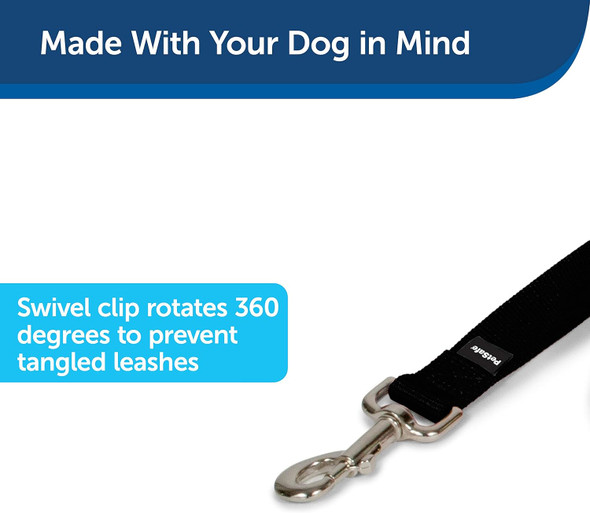 Petsafe Nylon Dog Leash – Strong, Durable, Traditional Style Leash With Easy To Use Bolt Snap For Small, Medium And Large Dogs – 3/4 X 4', Black