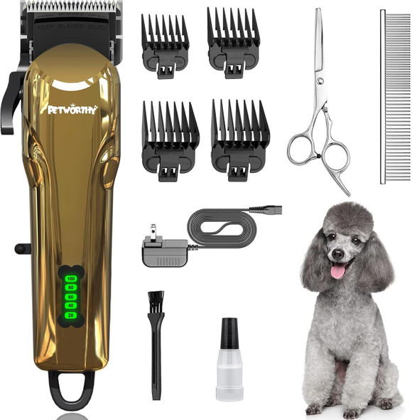 Dog Clippers For Grooming - Dog Grooming Kit For Heavy Thick Hair Coats Low Noise Dogs Shaver Clippers With Cloth d Professional Rechargeable Cordless Electric Quiet Plating Clippers