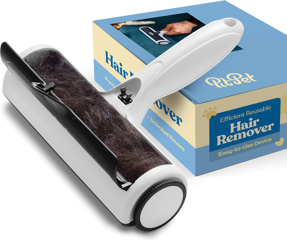 Reusable Pet Hair Remover – Easy To Use Dog Hair Remover - Lint Rollers For Pet Hair With Large Storage Chamber - Pet Remover Tool For Dog & Cat Hair From Couch, Clothes, Furniture, Carpet, Car Seats.