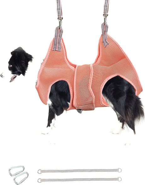 Dog Grooming Hammock With Security Strap - Grooming Hammock For Medium Dogs - Dog Holder For Nail Trimming - Dog Hanging Harness For Nail Trimming - Dog Sling For Nail Clipping (Medium)
