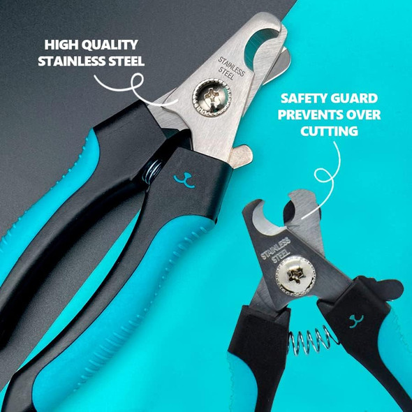 Large Pet Nail Clippers With Safety Guard To Avoid Over Cutting