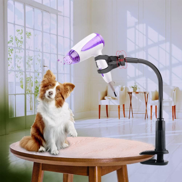 Hair Dryer Holder, 360 Degrees Rotatable Hands Hair Dryer Stand Aluminum Alloy Pet Dog Cat Grooming Table Hair Dryer Clip Holder With Clamp Mount Hair Dryer Holder, 360 Degrees Rotatable Hands Hair Dryer Stand Aluminum Alloy Pet Dog Cat Grooming Table Hair Dryer Clip Holder With Clamp Mount