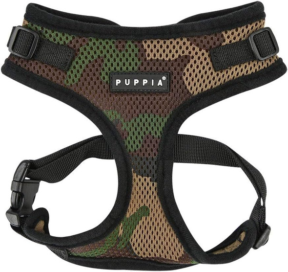 Puppia Authentic Puppia Ritefit Harness With Adjustable Neck, Camo, Large