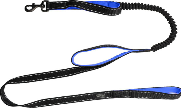 Shock Absorbing Bungee Leash,Three Handles With Soft Padded,Elastic Dog Leash, Reflective Stitching,Small Dogs & Large Breeds,Heavy Duty Dog Leash (Black With Blue Padded) Shock Absorbing Bungee Leash,Three Handles With Soft Padded,Elastic Dog Leash, Reflective Stitching,Small Dogs & Large Breeds,Heavy Duty Dog Leash (Black With Blue Padded)