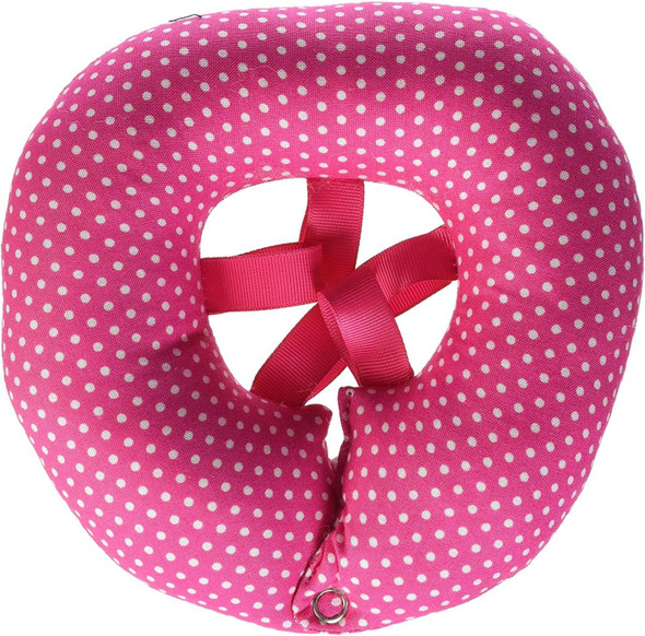 Pink Dots Up To 10- Made In Usa 100% Cotton Stuffed Safety Fence Collar To Keep Your Pet Safely On The Right Side Of The Fence.