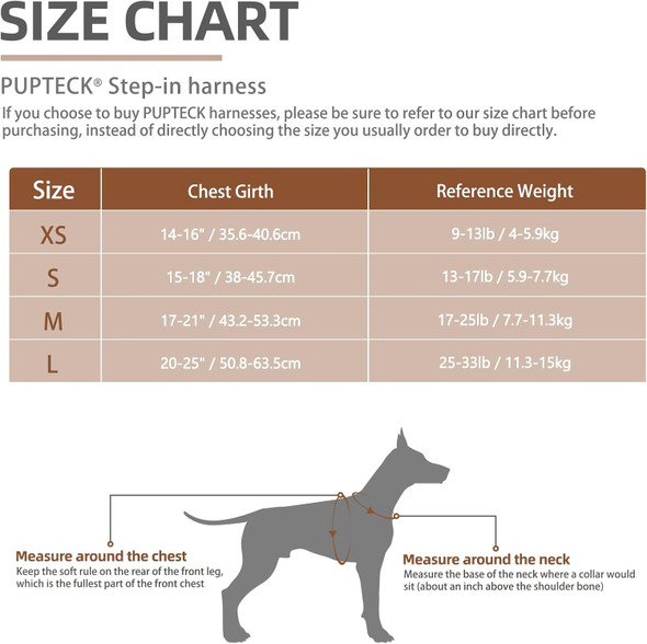 Pupteck No Pull Dog Harness And Leash Set Reflective No Choke Step In Puppy Halter For Xs Small And Medium Sized Dogs, Red Plaid, Plush, M