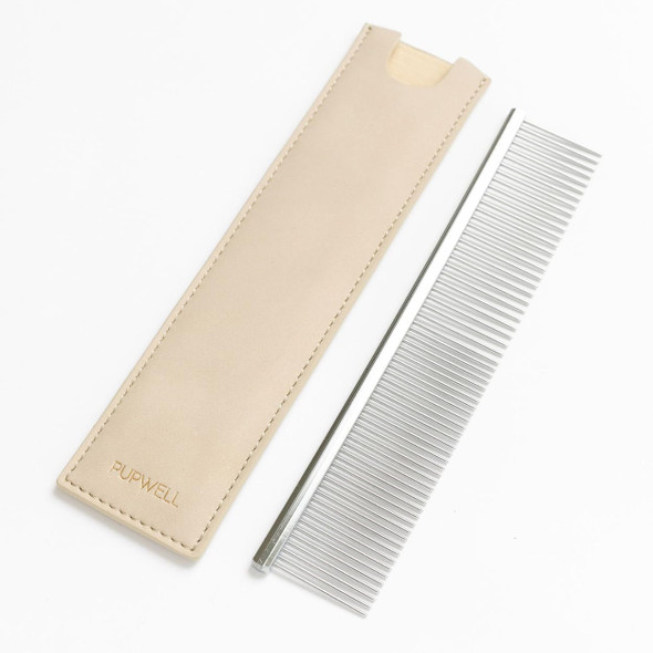 Stainless Steel Metal Everyday Dog Comb For Grooming And Removing Tangles And Knots With Rounded Teeth And Good For All Dogs