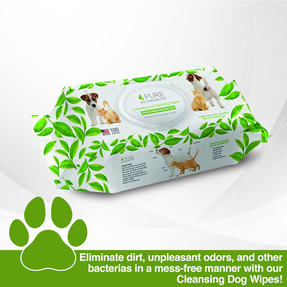 Pure And Natural Pet Grooming And Cleansing Wipes For All Pets (Unscented) 100 Ct. Pure And Natural Pet Grooming And Cleansing Wipes For All Pets (Unscented) 100 Ct.