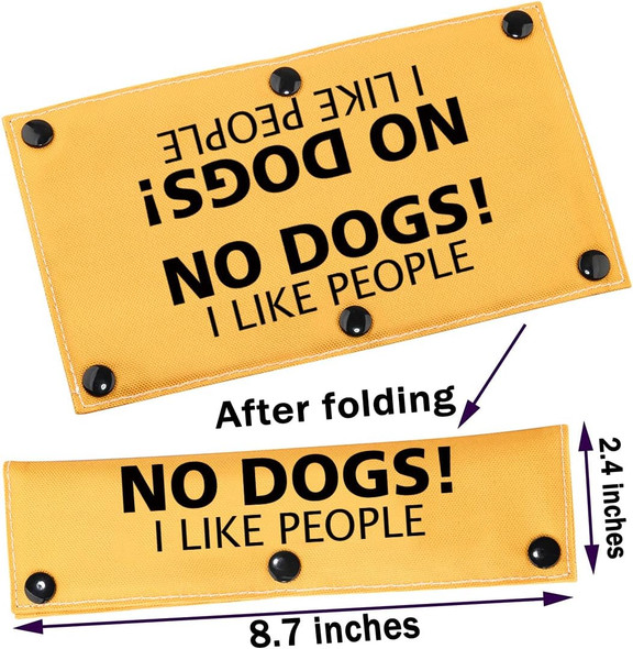No Dogs/No People Leash Wrap Give Me Space Dog Leash Wrap Rescue Dog Lead Cover (No Dogs Like People Sleeve)