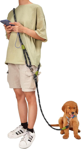 Qwinee Hands Dog Leash Dog Training Leash Strong Rope Leash For Small Medium Large Dogs Black One Size