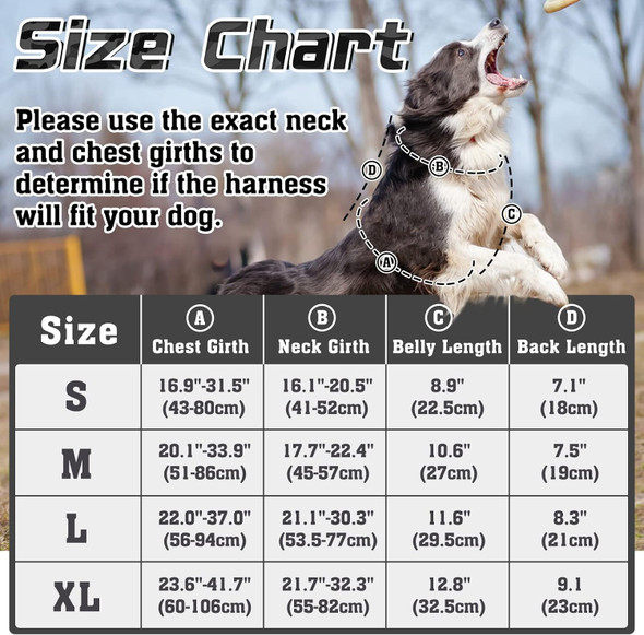 Rabbitgoo Dog Harness No Pull, Military Dog Harness For Large Dogs With Handle & Molle, Easy Control Service Dog Vest Harness Training Walking, Adjustable Reflective Tactical Pet Harness, Black, L