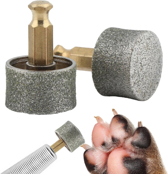 Dog Nail Grinder Replacement Head, Diamond Tips Drill Bit Pet Nail Grinding Wheel, Professional Dog And Cats Claw Smoothing Grinder Bits For Electric Pet Paw Trimmer(Size:4Pcs)