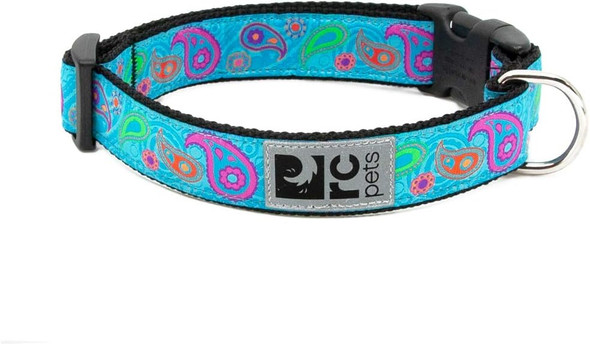 Rc Pets 1 Inch Adjustable Dog Clip Collar, Medium, Tropical Paisley