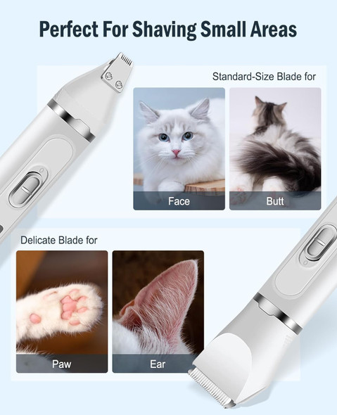 Dog Grooming Kit With Led Display - Cordless And Rechargeable Hair Clipper, Low-Noise Paw Trimmer, And Quiet Nail Grinder Shaver For Dogs, Cats, And Other Pets