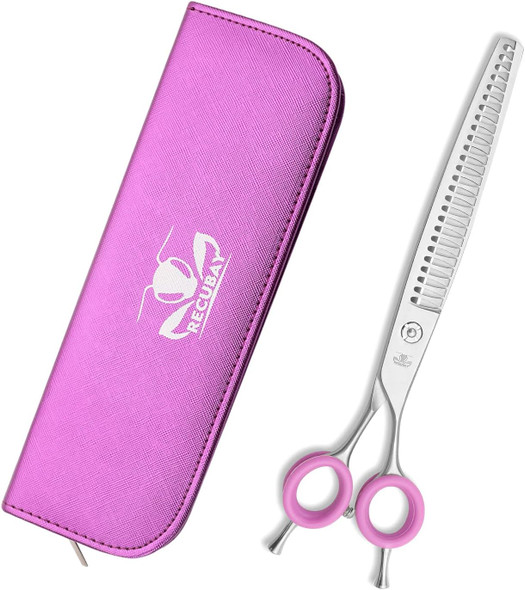 8.0 Dog Grooming Scissors With Matte Deluxe Color, 26 Tooth Blending Shears For All Dog Breeds