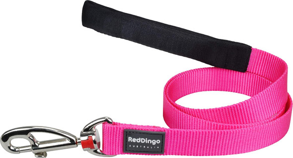 Red Dingo Plain Dog Lead, L, 25 Mm X 1.2 M, Classic Hot Pink