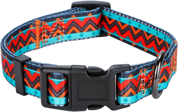 Rhea Rose Tribal Dog Collar Aztec Pattern Adjustable Collars Small Geometric
