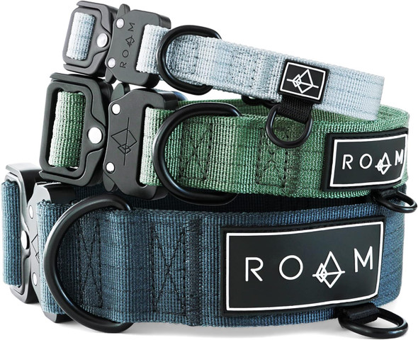 Made To Roam Premium Dog Collar - Adjustable Heavy Duty Nylon Collar With Quick-Release Metal Buckle (Montana Moonrise, Size 3)