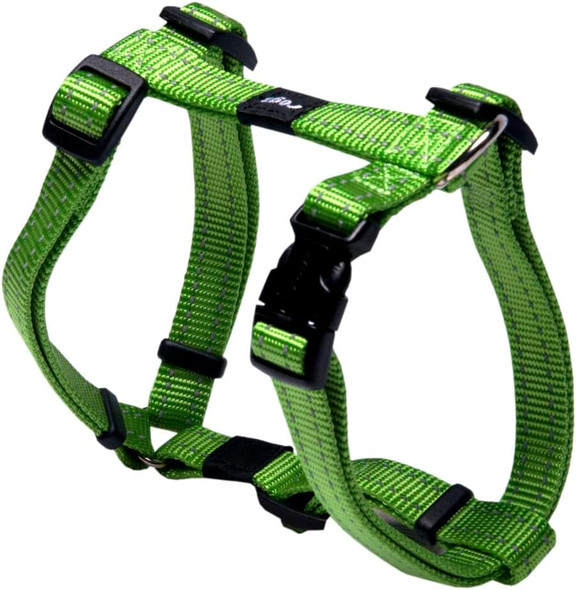 Reflective Adjustable Dog H Harness For Small To Medium Dogs Matching Collar And Leash Available, Green