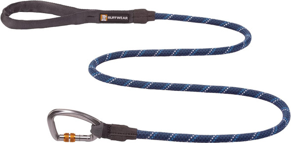 Ruffwear, Knot-A-Leash Dog Leash, Reflective Rope Lead With Carabiner, Blue Moon, Large