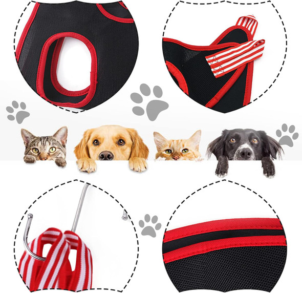 Grooming Hammock Harness For Cats & Dogs With Nail Trimmers/Grooming Scissors, Dog Nail Clipper, Grooming Sling For Dog/Cat Claw Care, S Size(10.2)