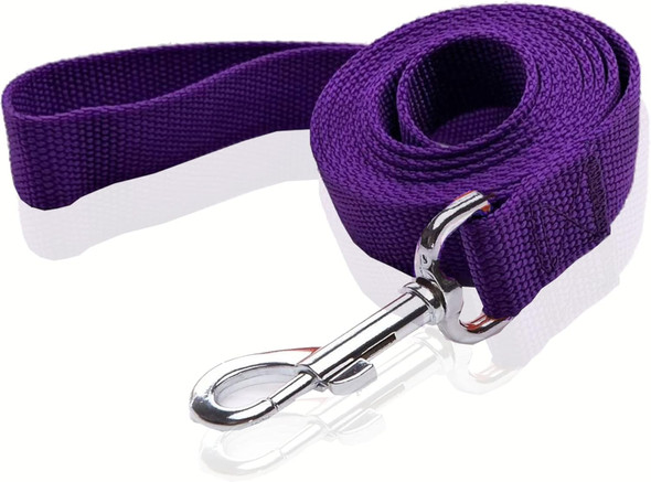 Nylon Dog Leash 16 Feet Long, Walking Training Dog Leashes For Medium Large Dogs(1 X 16 Ft, Purple)