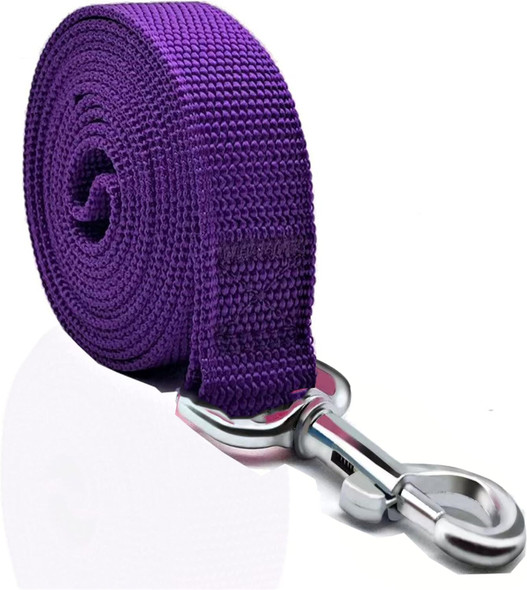 Nylon Dog Leash 4 Ft 5 Feet 6 Foot Long, Walking Training Dog Leashes For Medium Large Dogs, 1 Inch Wide (6Ft, Purple)