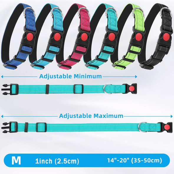 6 Sets Reflective Dog Leash And Collar Set, Nylon Dogs Leashes Adjustable Dog Collar Heavy Duty Padded Handle Dog Leash For Small Medium Large Dogs Walking Training (Stylish Color)